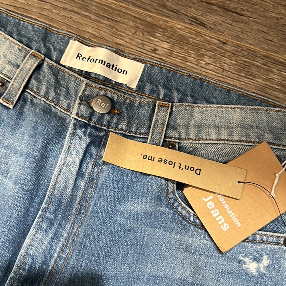 Reformation Julia Crop Cigarette Jeans Size 30 - Picture 6 of 9